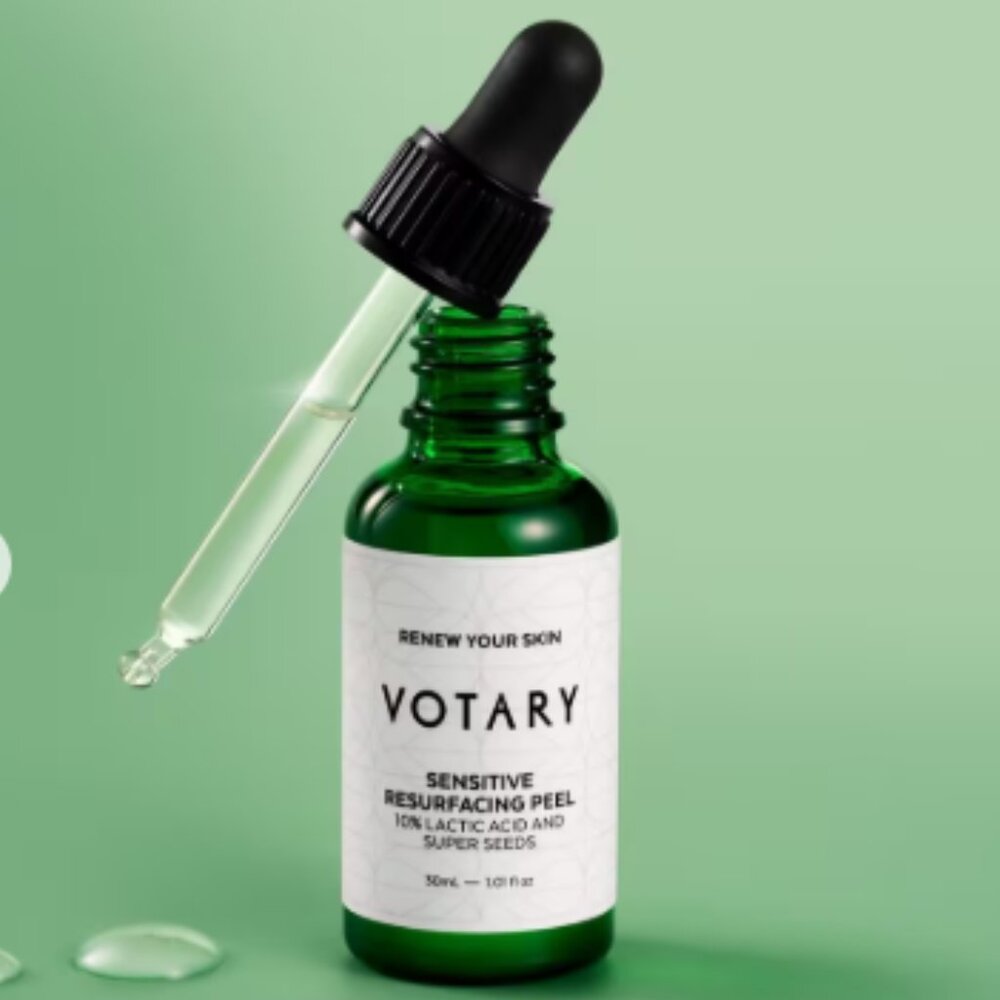 VOTARY 30ml FULL SIZE sensitive resurfacing peel with 10% lactic acid